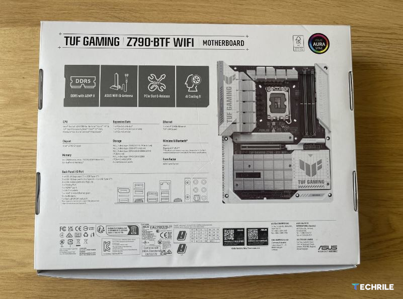 ASUS TUF Gaming Z790-BTF WIFI Motherboard Review