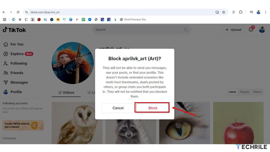 How to Block Someone on TikTok Using Computer